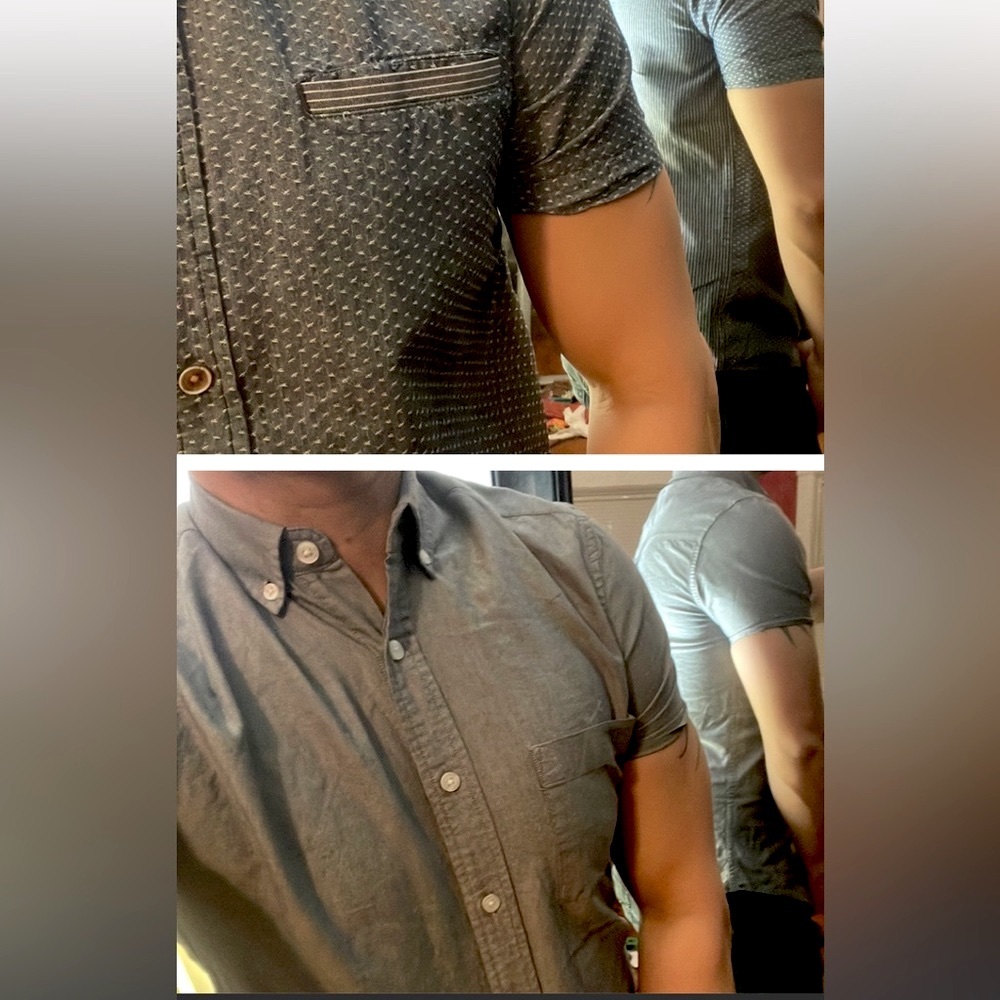 Lot of 2 Short Sleeve Button Down Shirt size XS
